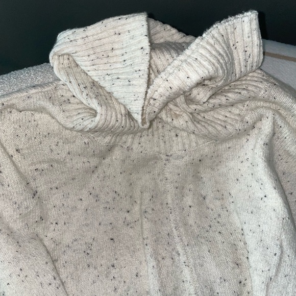 LOFT Speckled Turtleneck Poncho Sweater - Picture 4 of 13